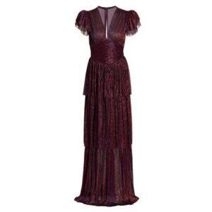 Sabina Musáyev Sarah Sequin Pleated Knit Maxi Dress